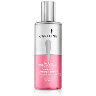 9026 CARELINE Жидкость 2-фазная для снятия макияжа для чувствительной кожи (розовая) 260 мл